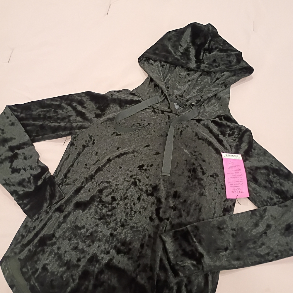 Betsey Johnson Black Crushed Velvet Top with Branded Tag
